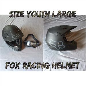 Fox helmet & goggle New, youth large